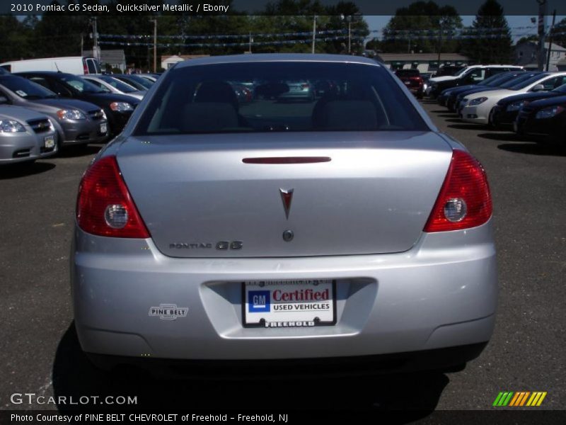 Quicksilver Metallic / Ebony 2010 Pontiac G6 Sedan
