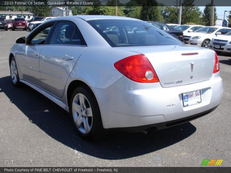 Quicksilver Metallic / Ebony 2010 Pontiac G6 Sedan