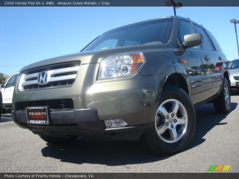 Amazon Green Metallic / Gray 2006 Honda Pilot EX-L 4WD