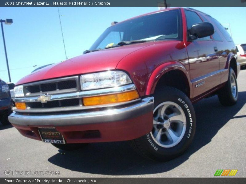 Majestic Red Metallic / Graphite 2001 Chevrolet Blazer LS