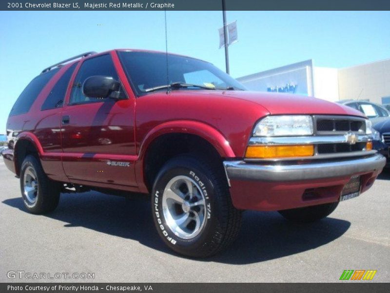 Majestic Red Metallic / Graphite 2001 Chevrolet Blazer LS