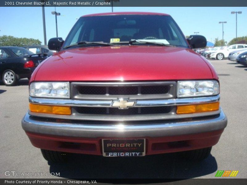 Majestic Red Metallic / Graphite 2001 Chevrolet Blazer LS