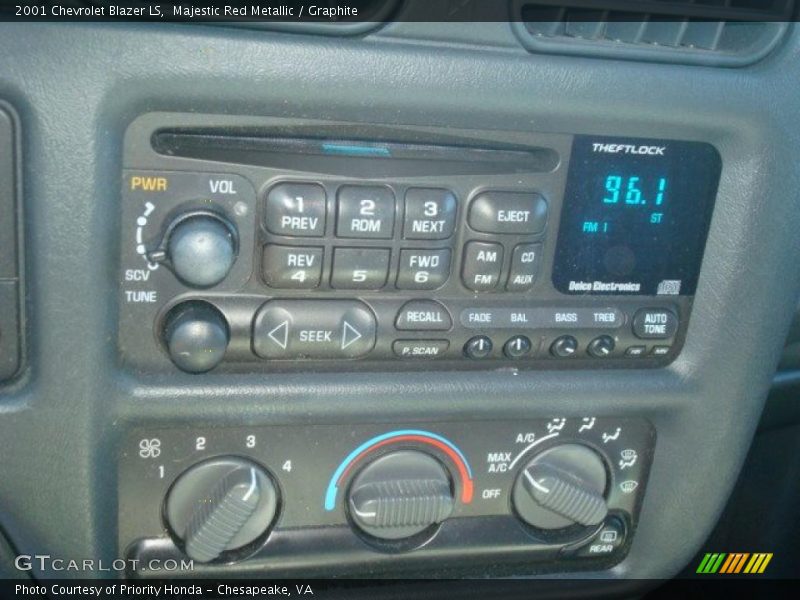 Majestic Red Metallic / Graphite 2001 Chevrolet Blazer LS