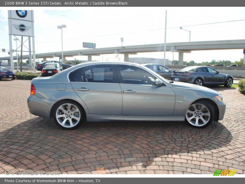 Arctic Metallic / Saddle Brown/Black 2008 BMW 3 Series 335i Sedan