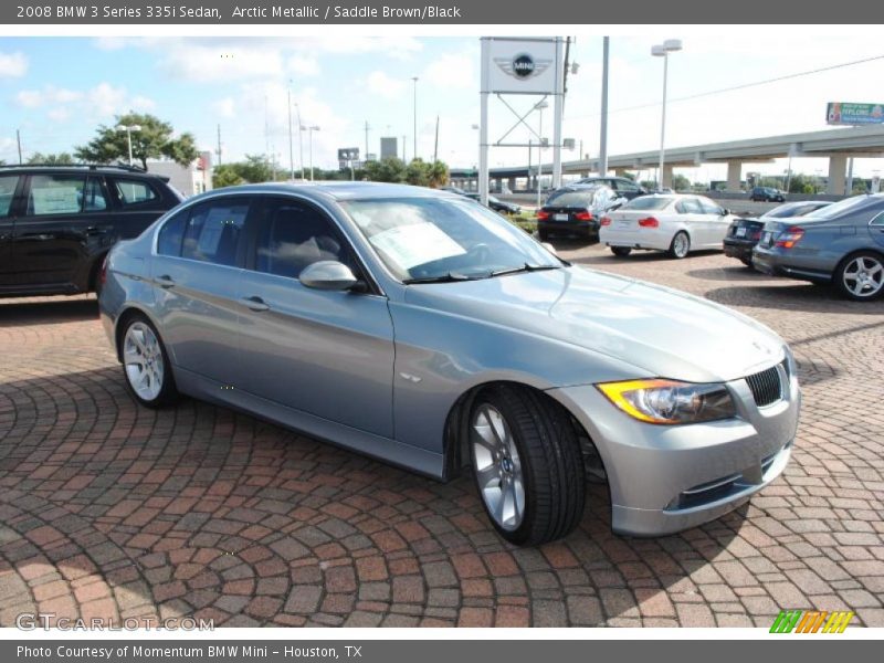 Arctic Metallic / Saddle Brown/Black 2008 BMW 3 Series 335i Sedan