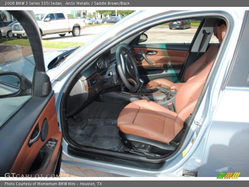 Arctic Metallic / Saddle Brown/Black 2008 BMW 3 Series 335i Sedan