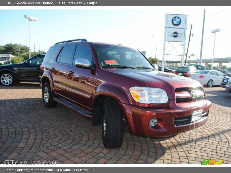 Salsa Red Pearl / Taupe 2007 Toyota Sequoia Limited