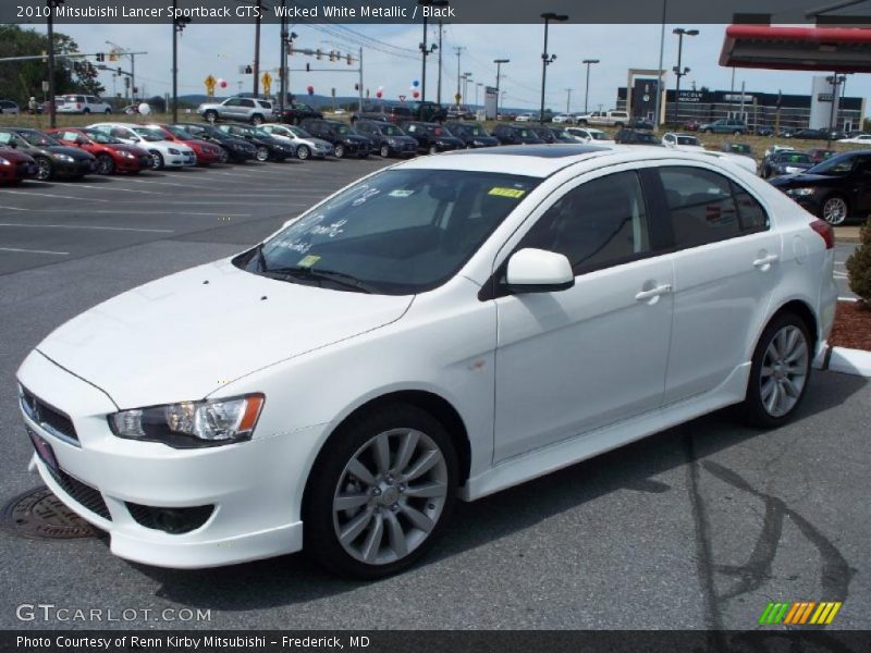 Wicked White Metallic / Black 2010 Mitsubishi Lancer Sportback GTS