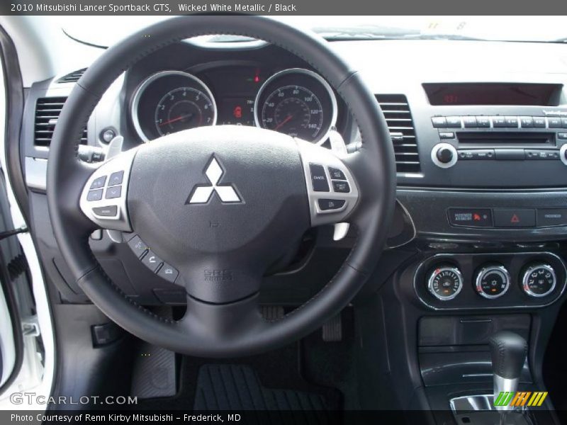 Wicked White Metallic / Black 2010 Mitsubishi Lancer Sportback GTS
