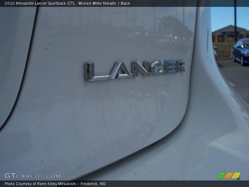 Wicked White Metallic / Black 2010 Mitsubishi Lancer Sportback GTS