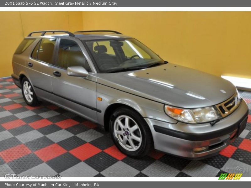 Steel Gray Metallic / Medium Gray 2001 Saab 9-5 SE Wagon
