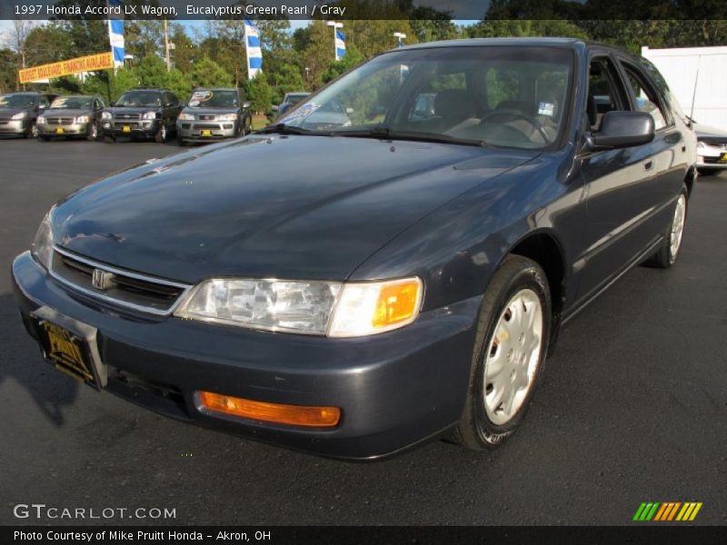 Eucalyptus Green Pearl / Gray 1997 Honda Accord LX Wagon