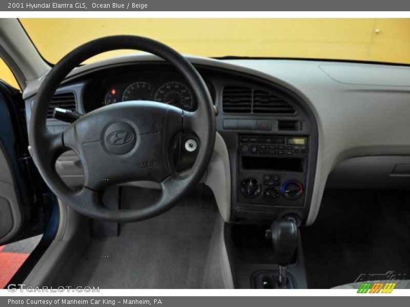 Ocean Blue / Beige 2001 Hyundai Elantra GLS