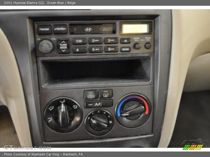 Ocean Blue / Beige 2001 Hyundai Elantra GLS