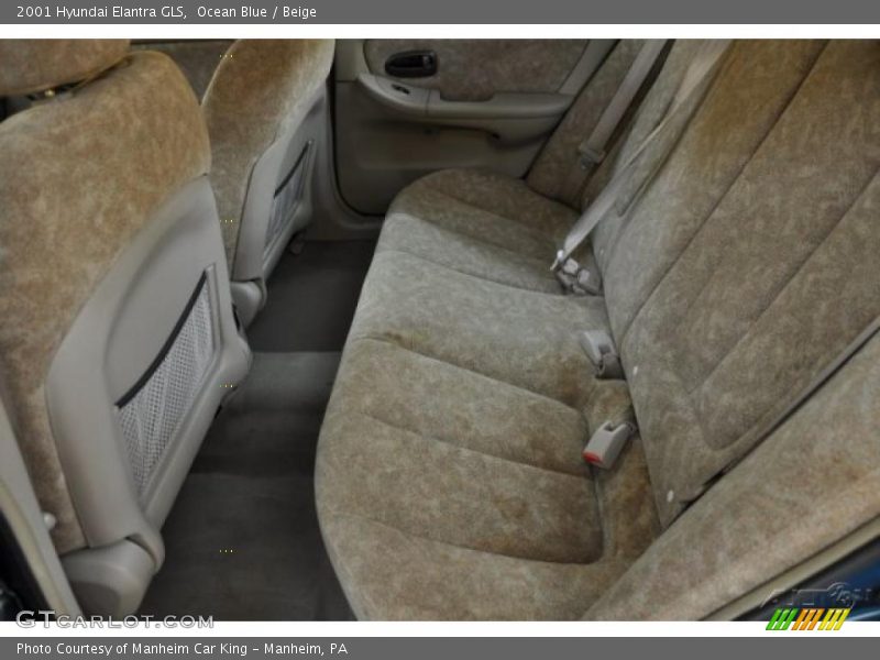 Ocean Blue / Beige 2001 Hyundai Elantra GLS