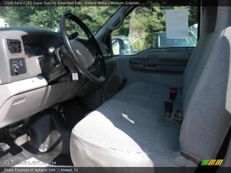 Oxford White / Medium Graphite 2000 Ford F250 Super Duty XL Extended Cab