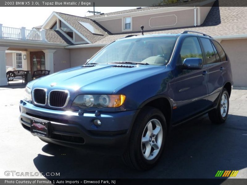Topaz Blue Metallic / Beige 2003 BMW X5 3.0i