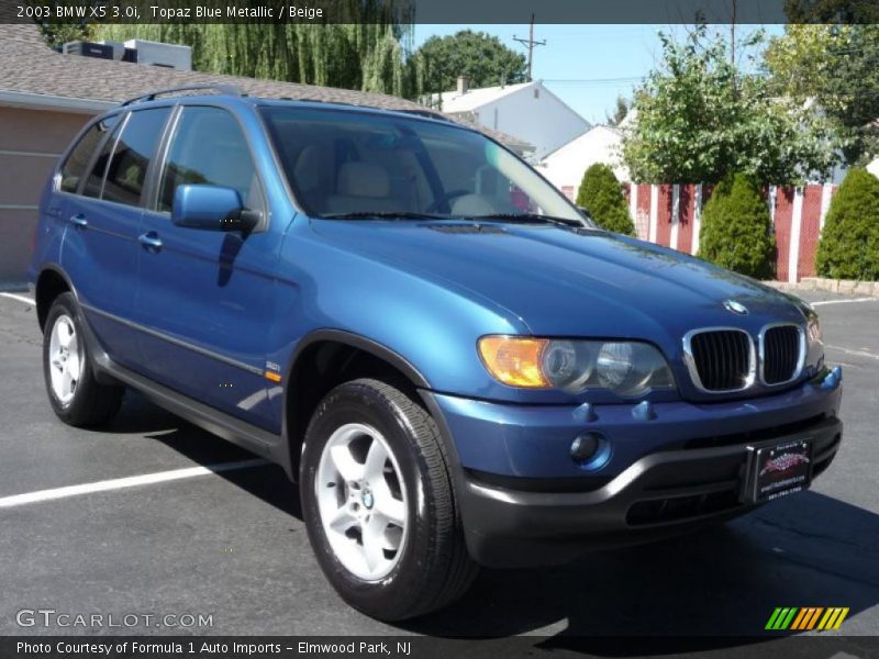 Topaz Blue Metallic / Beige 2003 BMW X5 3.0i