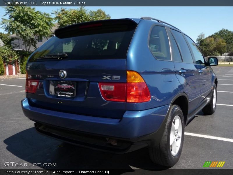 Topaz Blue Metallic / Beige 2003 BMW X5 3.0i