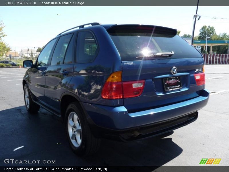Topaz Blue Metallic / Beige 2003 BMW X5 3.0i