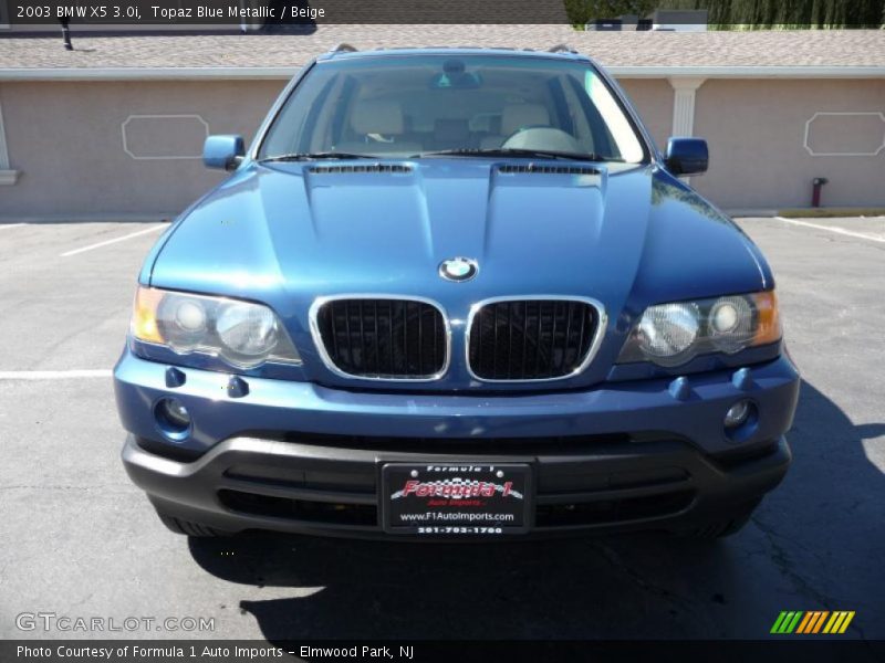 Topaz Blue Metallic / Beige 2003 BMW X5 3.0i