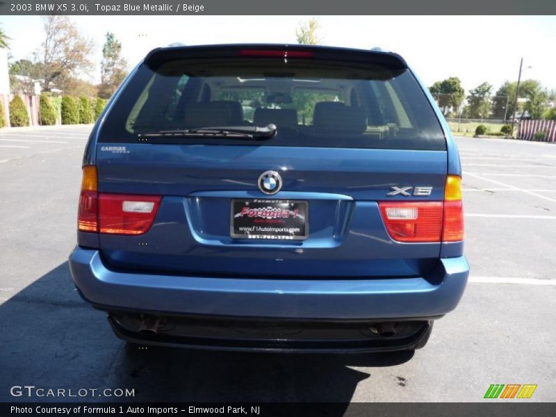Topaz Blue Metallic / Beige 2003 BMW X5 3.0i
