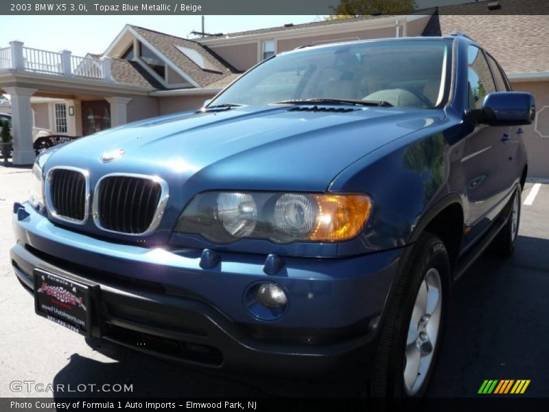 Topaz Blue Metallic / Beige 2003 BMW X5 3.0i