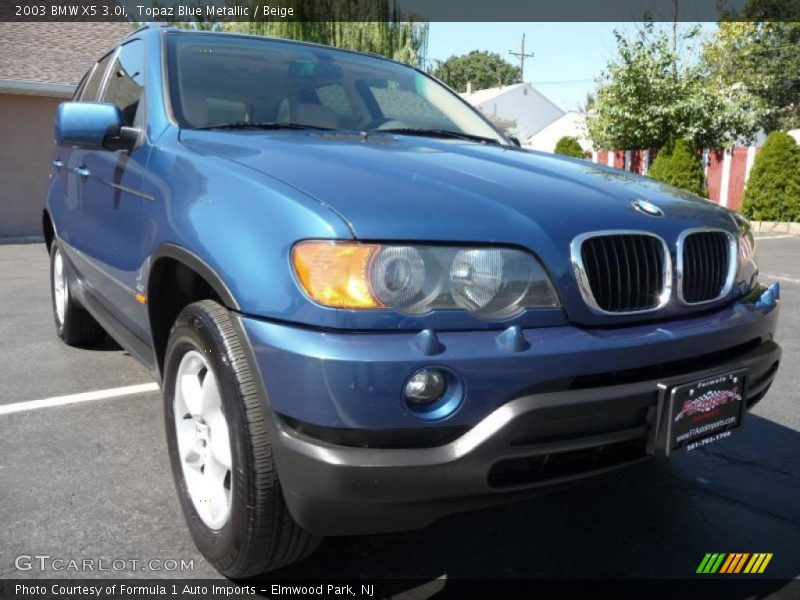 Topaz Blue Metallic / Beige 2003 BMW X5 3.0i