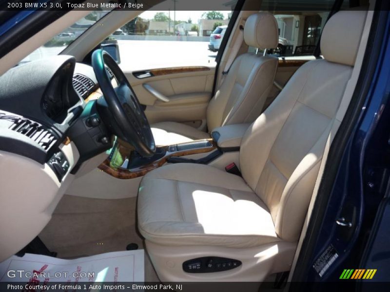 Topaz Blue Metallic / Beige 2003 BMW X5 3.0i
