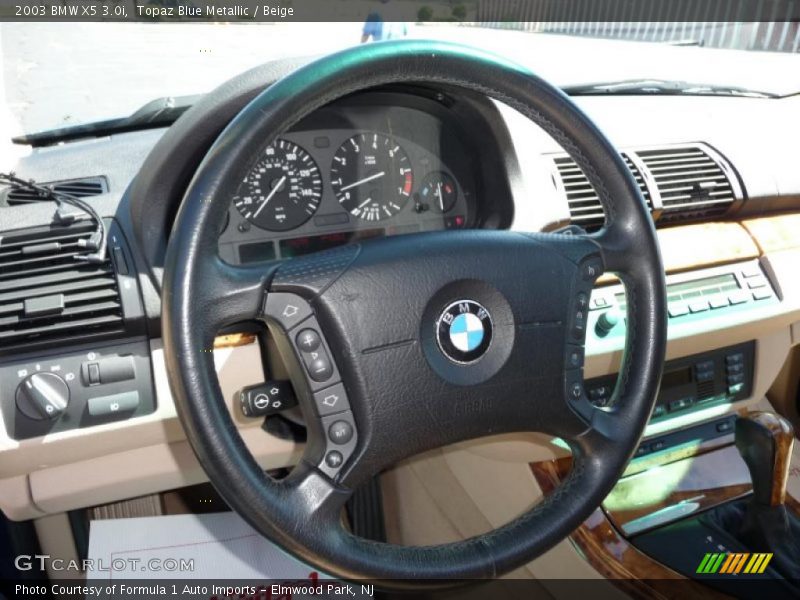 Topaz Blue Metallic / Beige 2003 BMW X5 3.0i