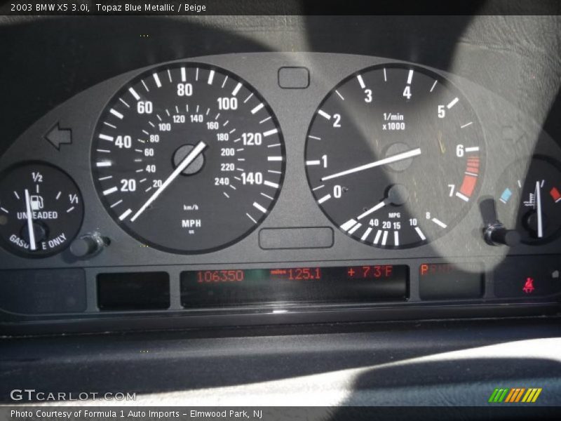 Topaz Blue Metallic / Beige 2003 BMW X5 3.0i