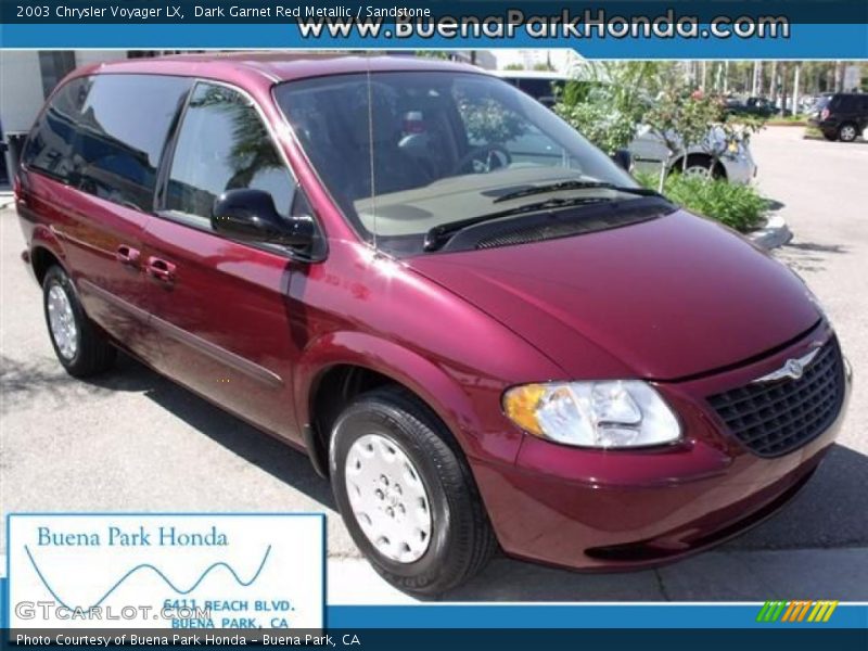 Dark Garnet Red Metallic / Sandstone 2003 Chrysler Voyager LX