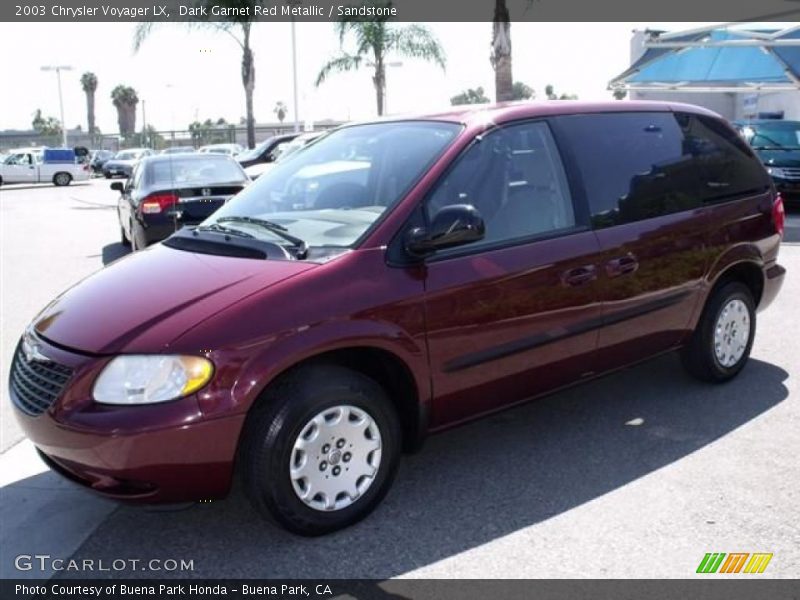 Dark Garnet Red Metallic / Sandstone 2003 Chrysler Voyager LX