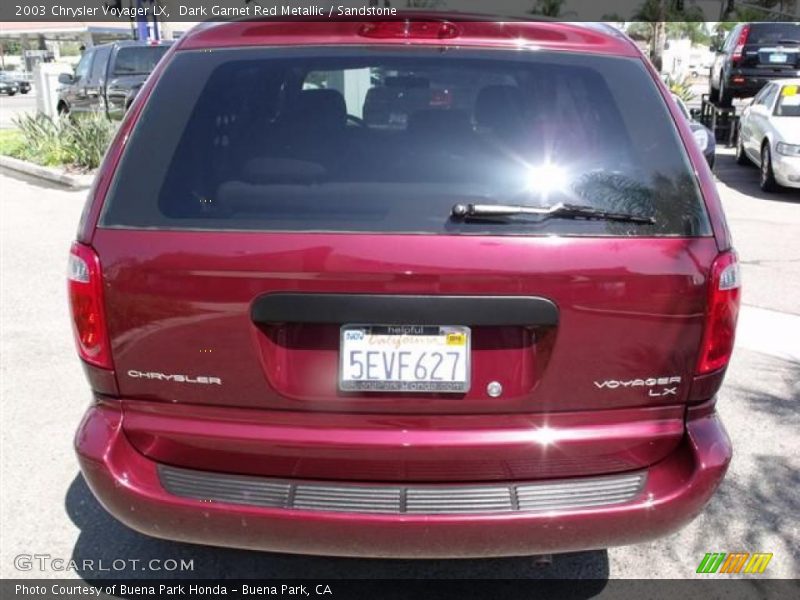 Dark Garnet Red Metallic / Sandstone 2003 Chrysler Voyager LX