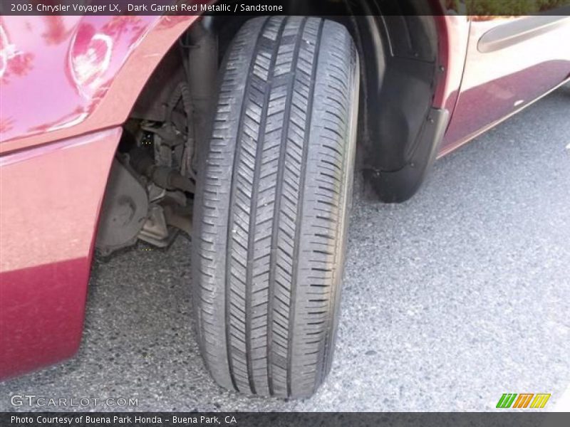 Dark Garnet Red Metallic / Sandstone 2003 Chrysler Voyager LX
