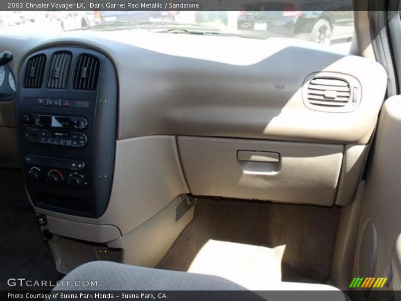 Dark Garnet Red Metallic / Sandstone 2003 Chrysler Voyager LX