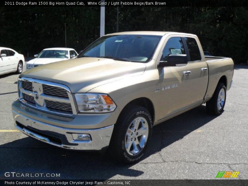 White Gold / Light Pebble Beige/Bark Brown 2011 Dodge Ram 1500 Big Horn Quad Cab