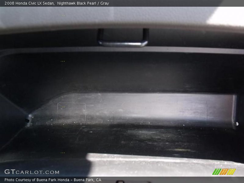 Nighthawk Black Pearl / Gray 2008 Honda Civic LX Sedan