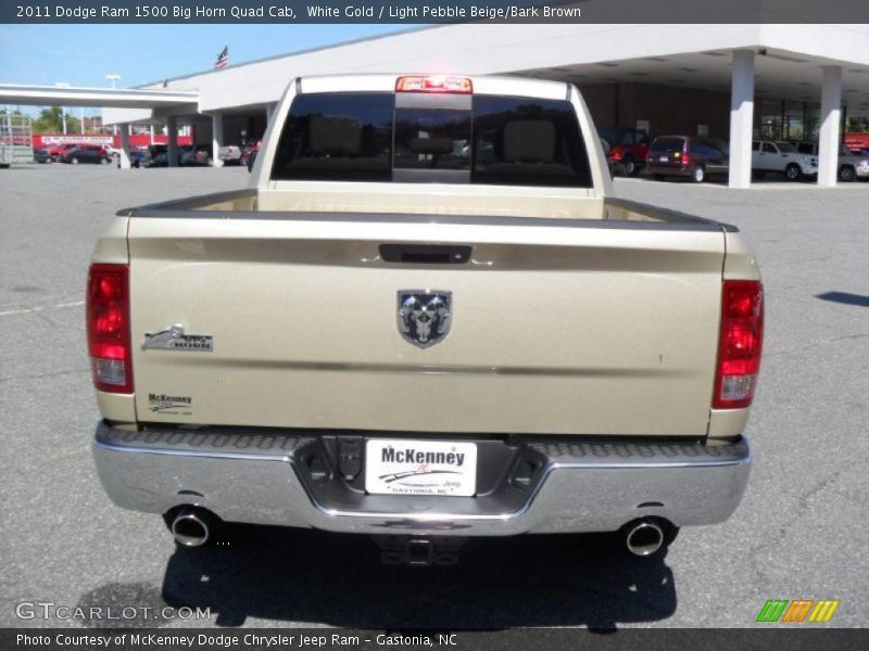 White Gold / Light Pebble Beige/Bark Brown 2011 Dodge Ram 1500 Big Horn Quad Cab