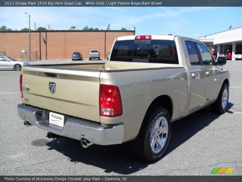 White Gold / Light Pebble Beige/Bark Brown 2011 Dodge Ram 1500 Big Horn Quad Cab