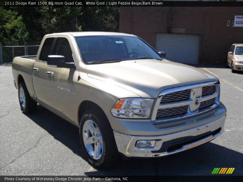 White Gold / Light Pebble Beige/Bark Brown 2011 Dodge Ram 1500 Big Horn Quad Cab