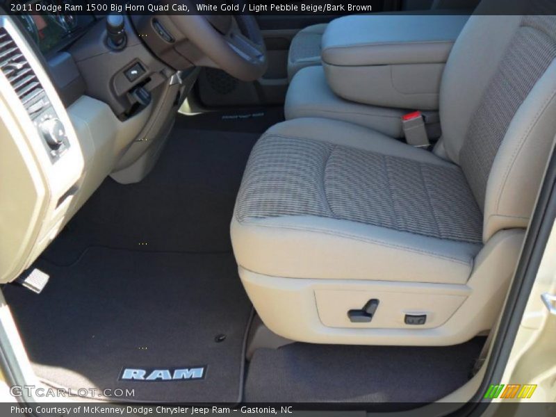 White Gold / Light Pebble Beige/Bark Brown 2011 Dodge Ram 1500 Big Horn Quad Cab