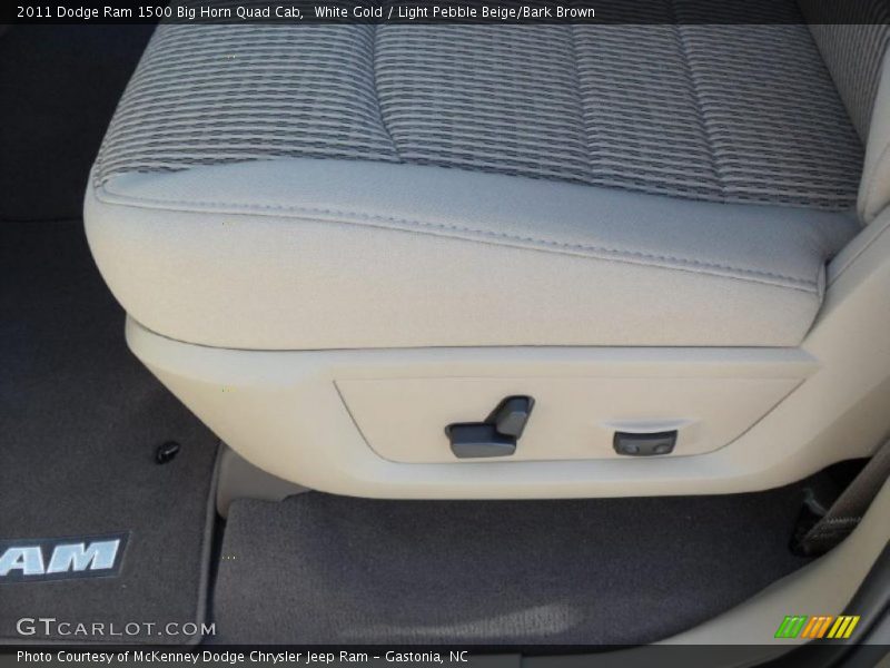 White Gold / Light Pebble Beige/Bark Brown 2011 Dodge Ram 1500 Big Horn Quad Cab
