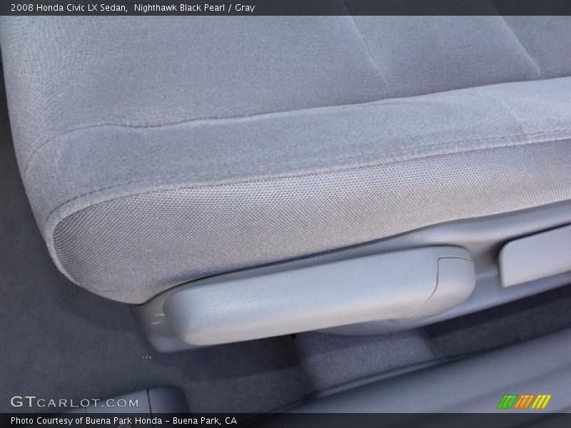Nighthawk Black Pearl / Gray 2008 Honda Civic LX Sedan
