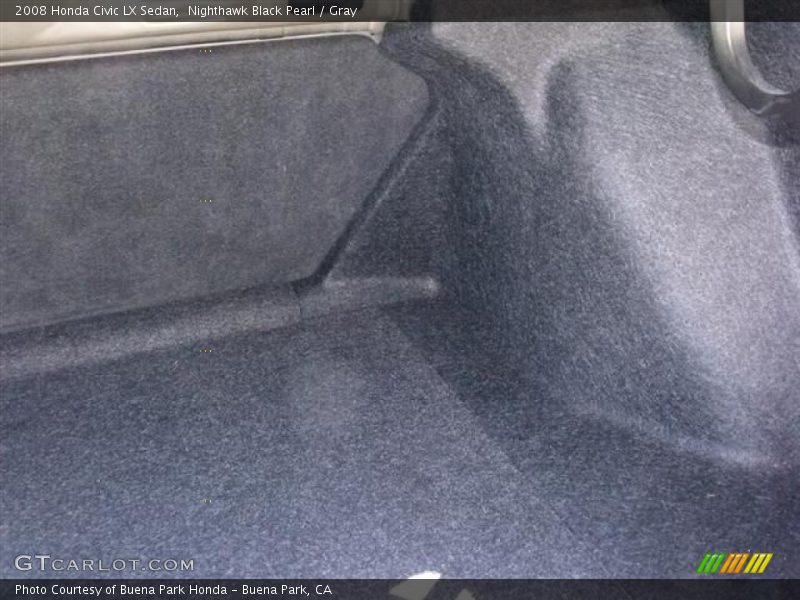 Nighthawk Black Pearl / Gray 2008 Honda Civic LX Sedan