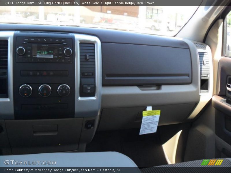White Gold / Light Pebble Beige/Bark Brown 2011 Dodge Ram 1500 Big Horn Quad Cab
