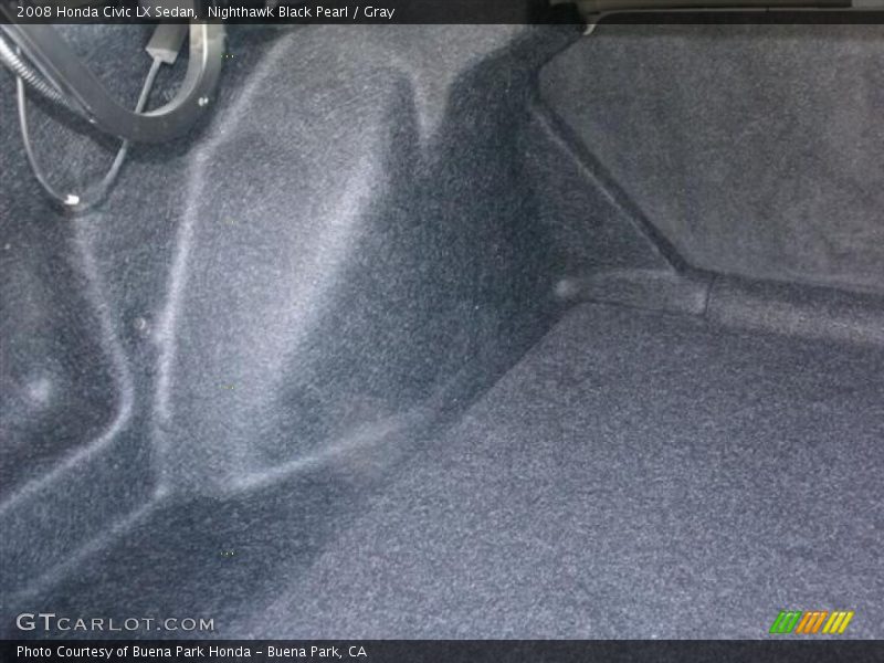 Nighthawk Black Pearl / Gray 2008 Honda Civic LX Sedan