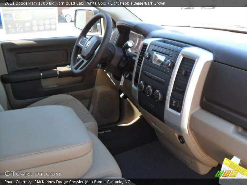 White Gold / Light Pebble Beige/Bark Brown 2011 Dodge Ram 1500 Big Horn Quad Cab