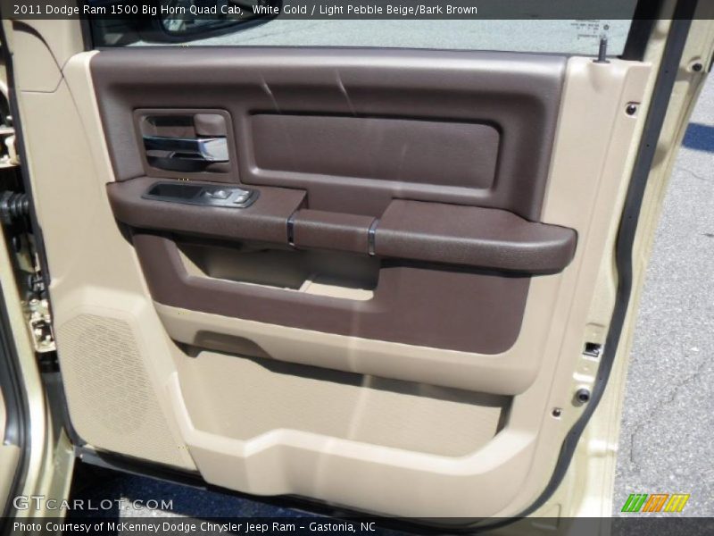 White Gold / Light Pebble Beige/Bark Brown 2011 Dodge Ram 1500 Big Horn Quad Cab