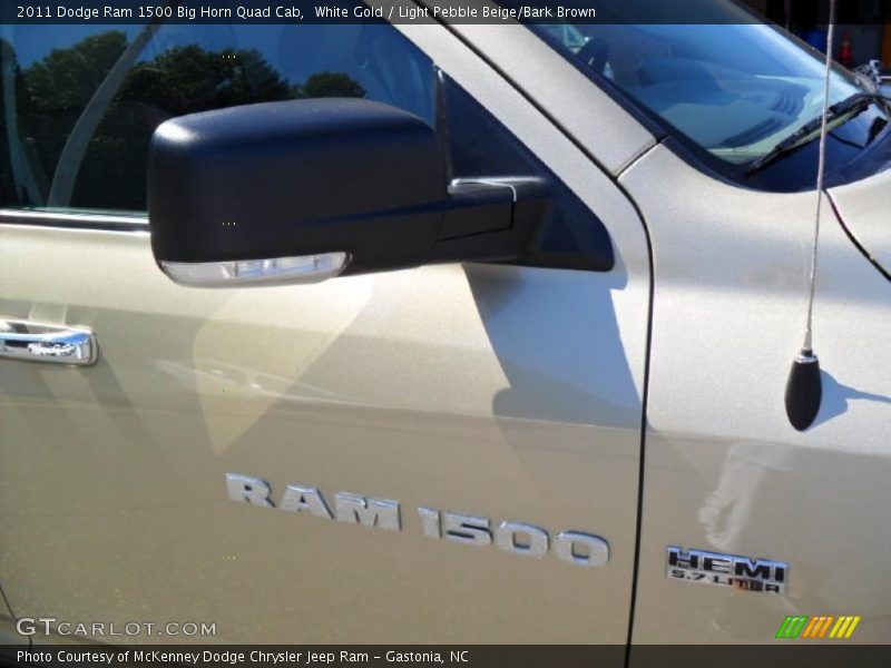 White Gold / Light Pebble Beige/Bark Brown 2011 Dodge Ram 1500 Big Horn Quad Cab